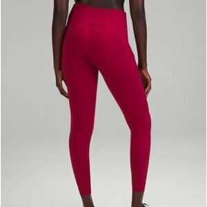 Lululemon Fast and Free High-Rise Tight 25" Pomegranate